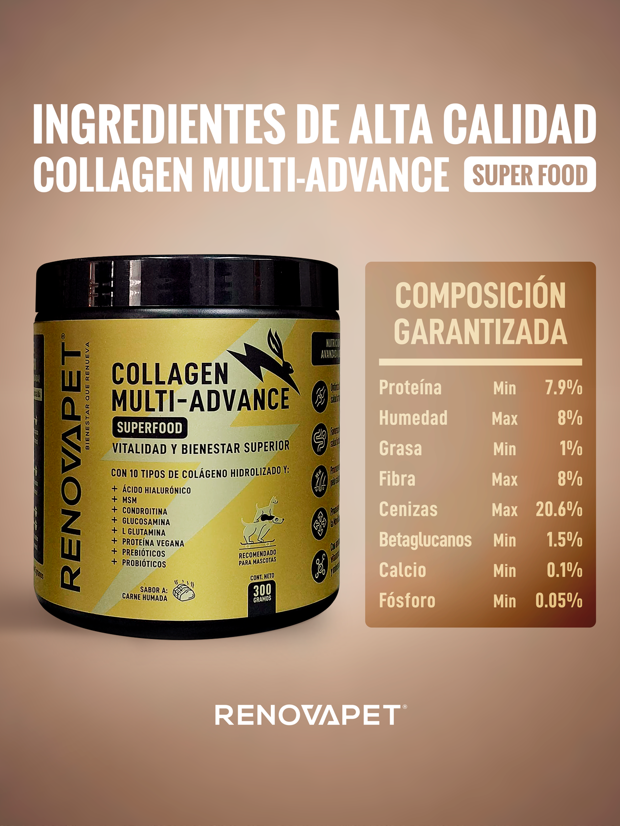 RENOVAPET COLÁGENO MULTI-ADVANCE 300gr